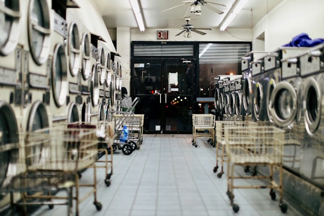 laundry carts in laundry